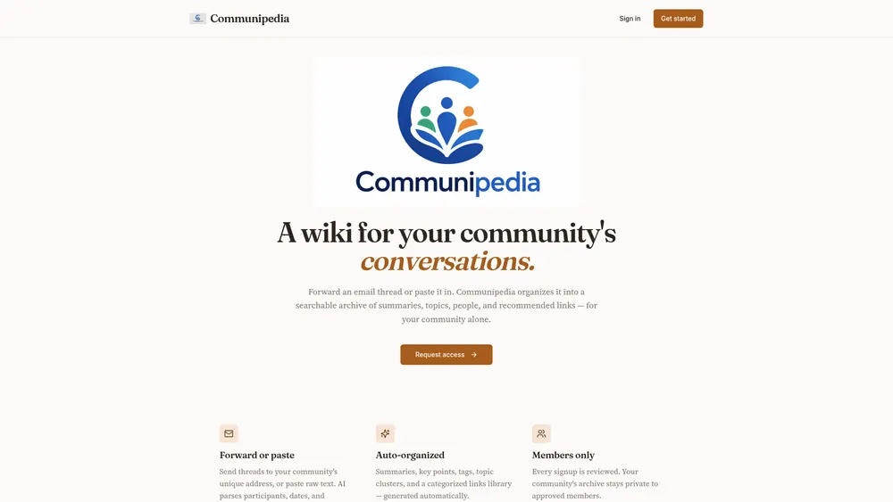 Communipedia homepage