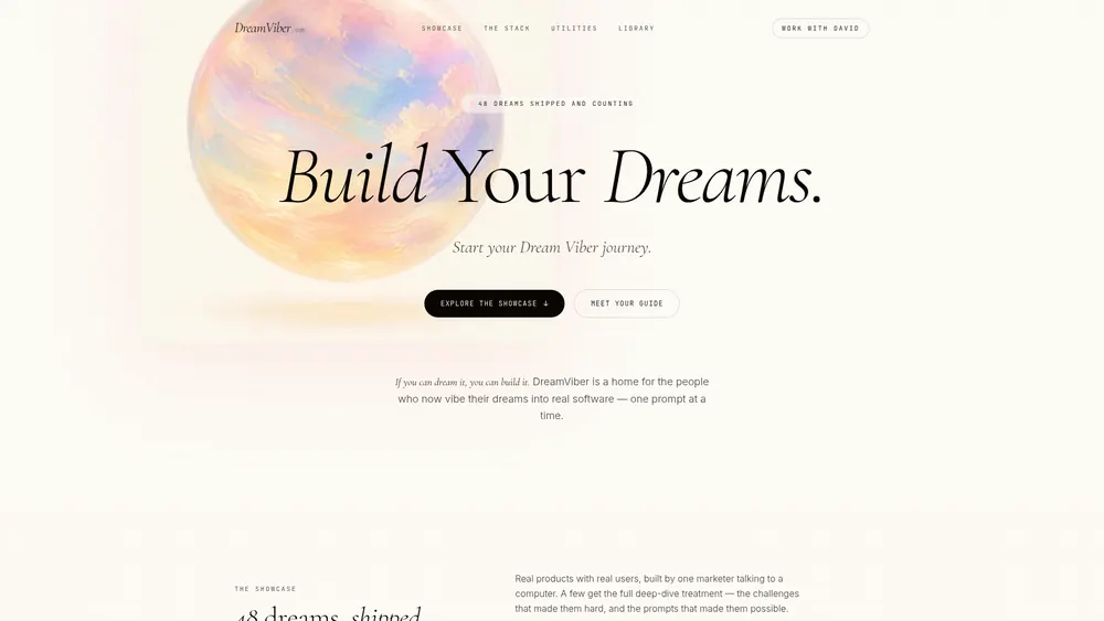 DreamViber homepage