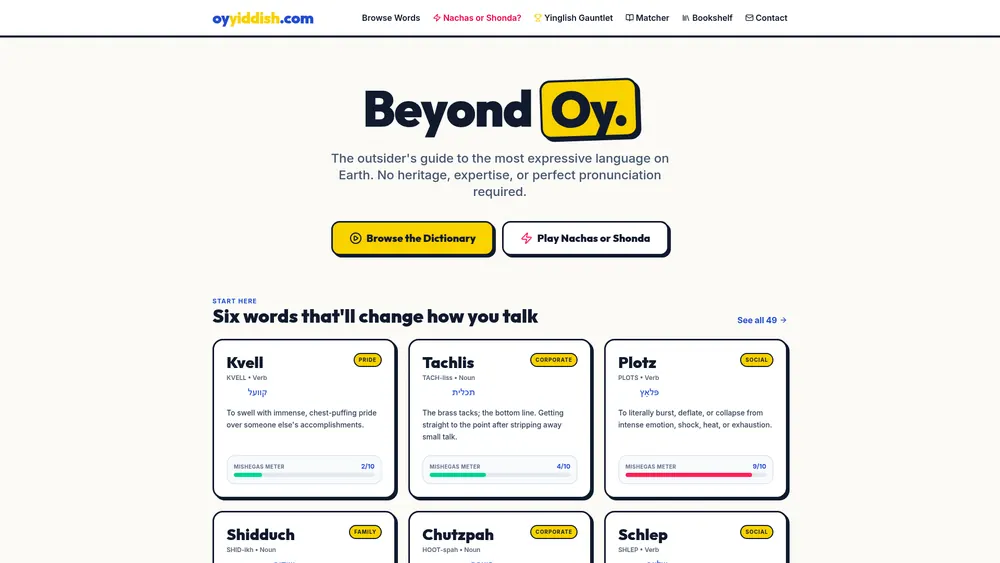 OyYiddish homepage