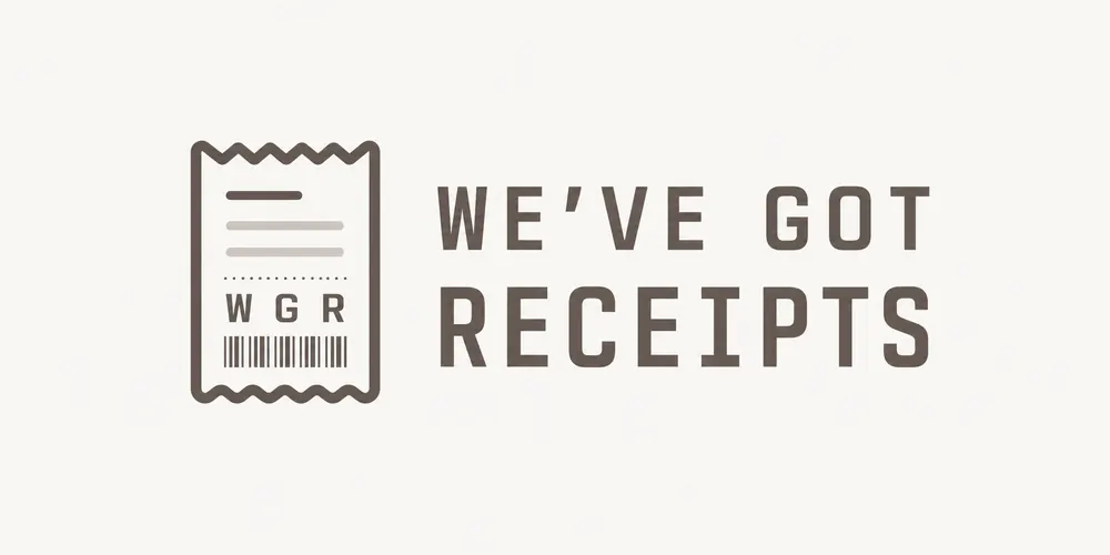 We've Got Receipts homepage